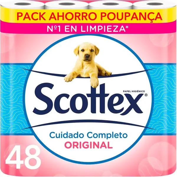 48 Rollos de Papel Higiénico Scottex Original 48 Rollos de Papel Higiénico Scottex Original