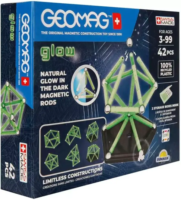 Geomag Glow Recycled 42 Piezas Geomag Glow Recycled 42 Piezas