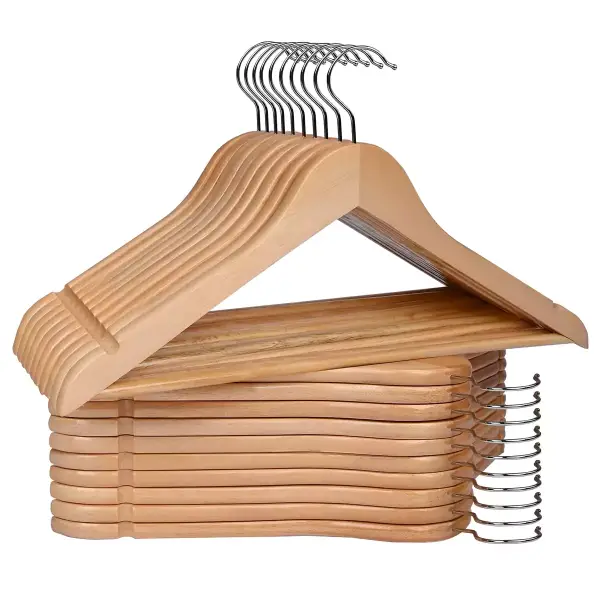 Juego de 20 perchas de madera maciza Juego de 20 perchas de madera maciza