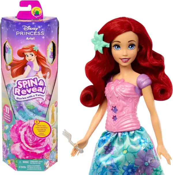 Muñeca Ariel Disney Princess Spin & Reveal Muñeca Ariel Disney Princess Spin & Reveal