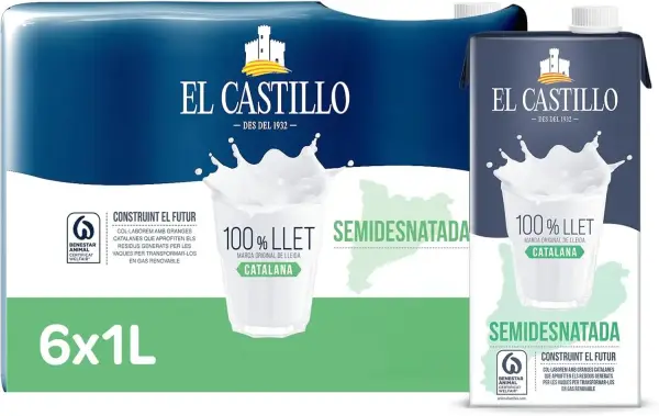 6x 1L El Castillo Leche Semidesnatada 6x 1L El Castillo Leche Semidesnatada