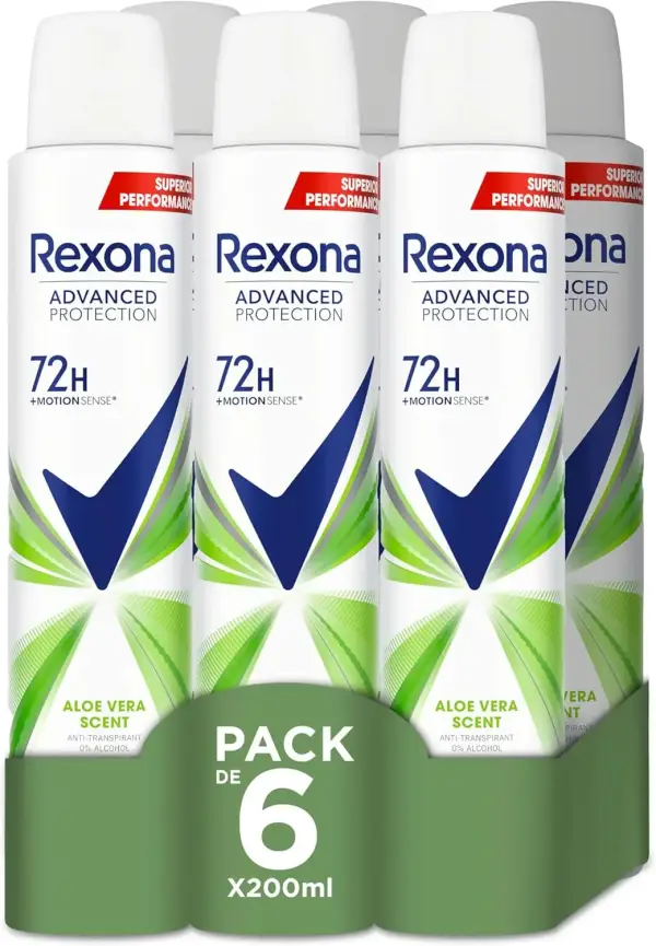 6x 200 Ml Desodorante Rexona Aloe Vera 6x 200 Ml Desodorante Rexona Aloe Vera