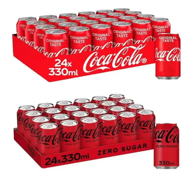 Pack 24x 330 ml Cola Original / Zero Pack 24x 330 ml Cola Original / Zero