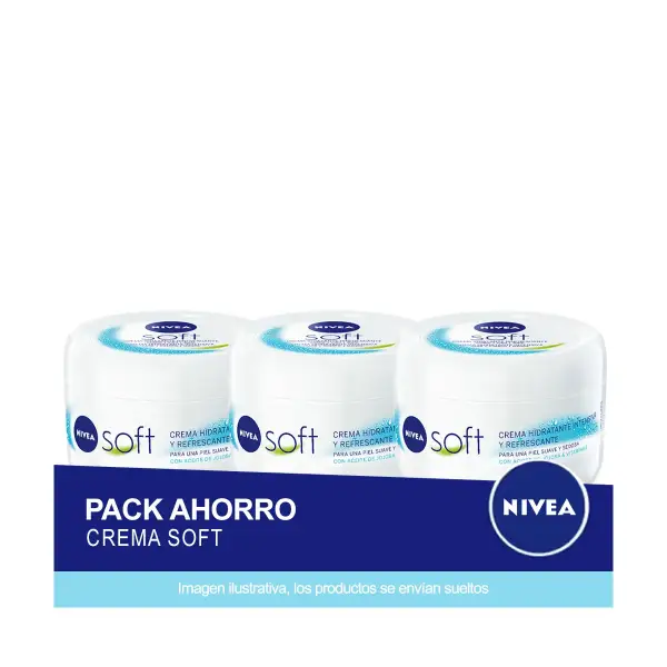 3x 375 ml Nivea Soft Crema Hidratante Multiuso 3x 375 ml Nivea Soft Crema Hidratante Multiuso
