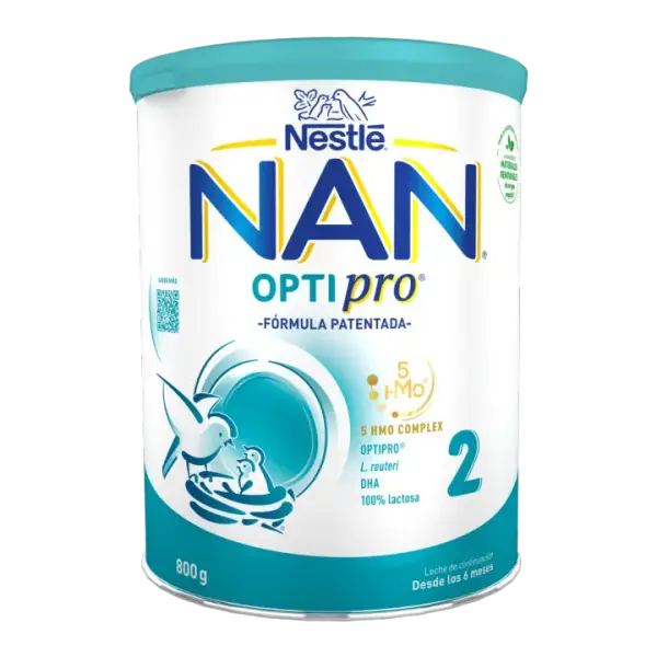 800 Gr. leche de continuación Nestlé Nan Optipro 2 800 Gr. leche de continuación Nestlé Nan Optipro 2