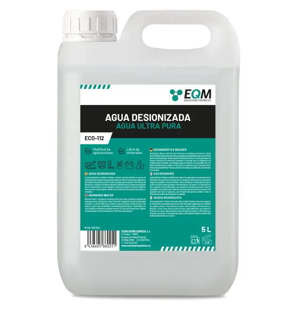 5L Agua Desionizada Ultra Pura EQM ECO-112 5L Agua Desionizada Ultra Pura EQM ECO-112