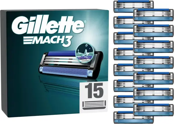 15 Recambios Gillette Mach3 Base 15 Recambios Gillette Mach3 Base