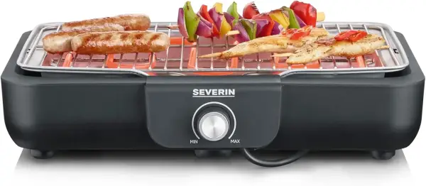 Barbacoa de mesa con parrilla Severin 2.300W 37 x 29 cm Barbacoa de mesa con parrilla Severin 2.300W 37 x 29 cm