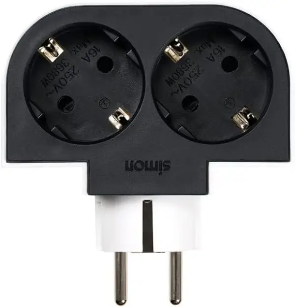 Adaptador Giratorio Plug 2 Tomas 16A Simon Adaptador Giratorio Plug 2 Tomas 16A Simon
