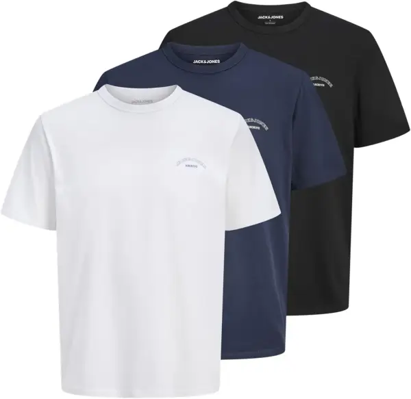 3 Camisetas Jack & Jones Jjcollege Logo Tee 3 Camisetas Jack & Jones Jjcollege Logo Tee
