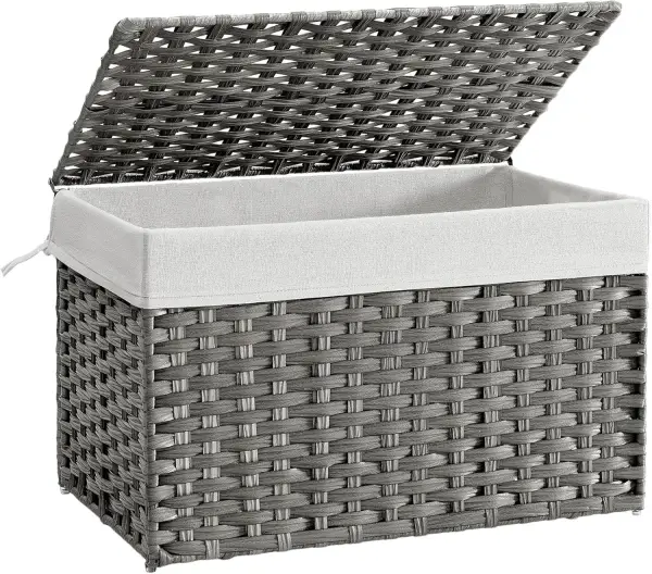 Cesto de ropa sucia 105L con tapa y asas Cesto de ropa sucia 105L con tapa y asas