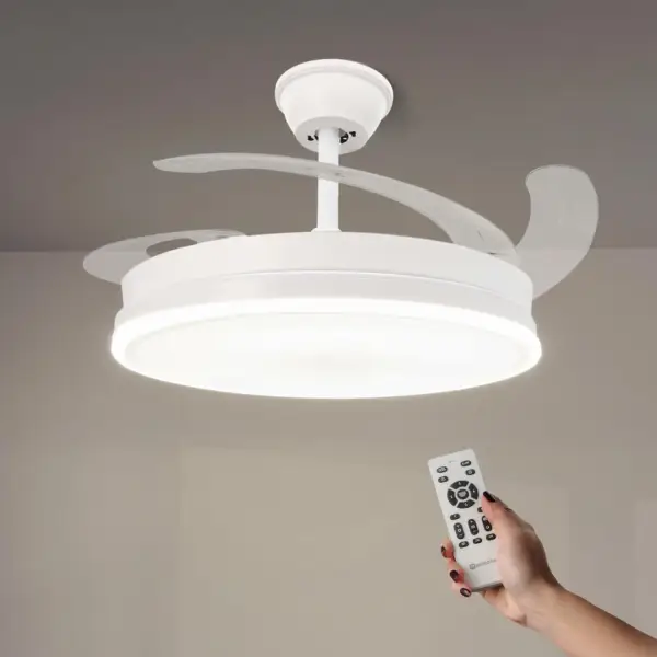 Ventilador Techo M mimotec Olga LED 66W con Luz Regulable Ventilador Techo M mimotec Olga LED 66W con Luz Regulable