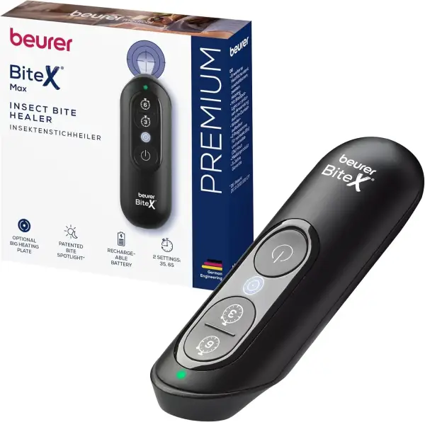 Aparato contra picaduras de insectos Beurer BiteX Max Deep Black Aparato contra picaduras de insectos Beurer BiteX Max Deep Black