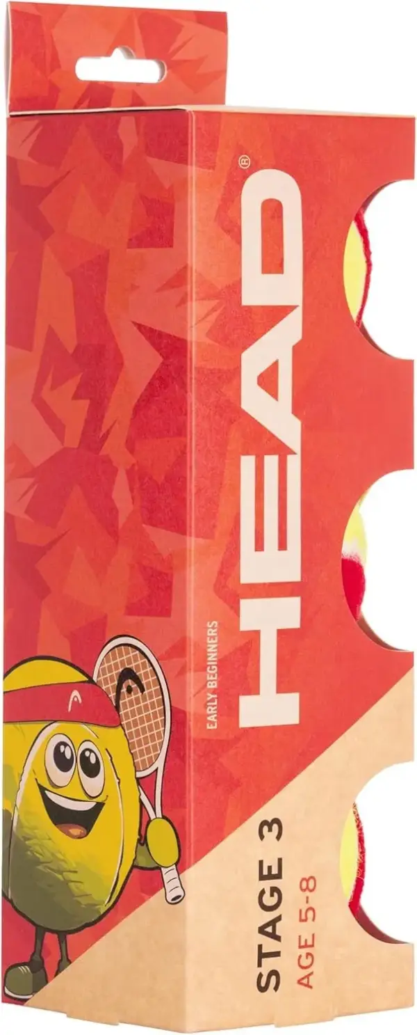 Bote de 3 Pelotas de Tenis HEAD Stage 3 Red Bote de 3 Pelotas de Tenis HEAD Stage 3 Red