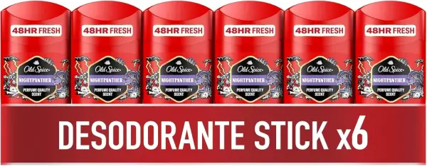 6x 50 Ml Desodorante Old Spice Night Panther en barra 6x 50 Ml Desodorante Old Spice Night Panther en barra