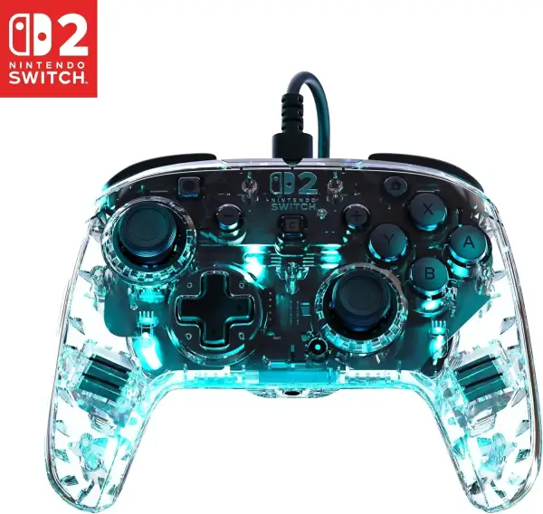 Mando Turtle Beach Afterglow Clear RGB con cable Nintendo Switch 2 Mando Turtle Beach Afterglow Clear RGB con cable Nintendo Switch 2