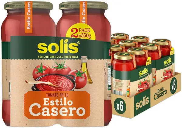 12x550 g Tomate Frito Solís Estilo Casero 12x550 g Tomate Frito Solís Estilo Casero