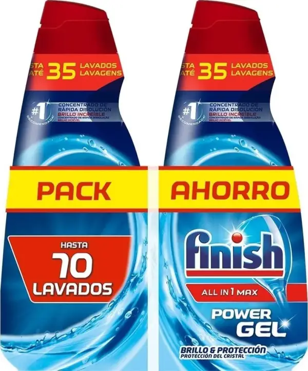 70 Lavados Detergente Gel Finish All in 1 Max Power 70 Lavados Detergente Gel Finish All in 1 Max Power