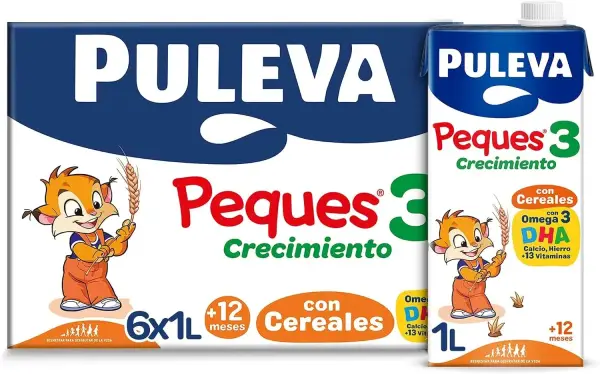 6x 1L Puleva Peques 3 Crecimiento con Cereales de 12 a 36 meses 6x 1L Puleva Peques 3 Crecimiento con Cereales de 12 a 36 meses