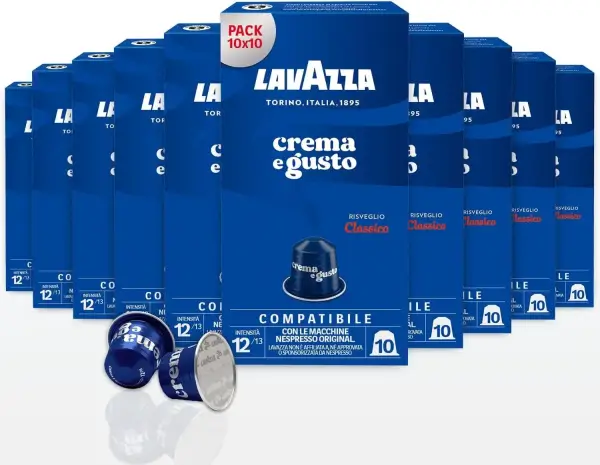 100 Cápsulas de café Lavazza Crema e Gusto Classico 100 Cápsulas de café Lavazza Crema e Gusto Classico