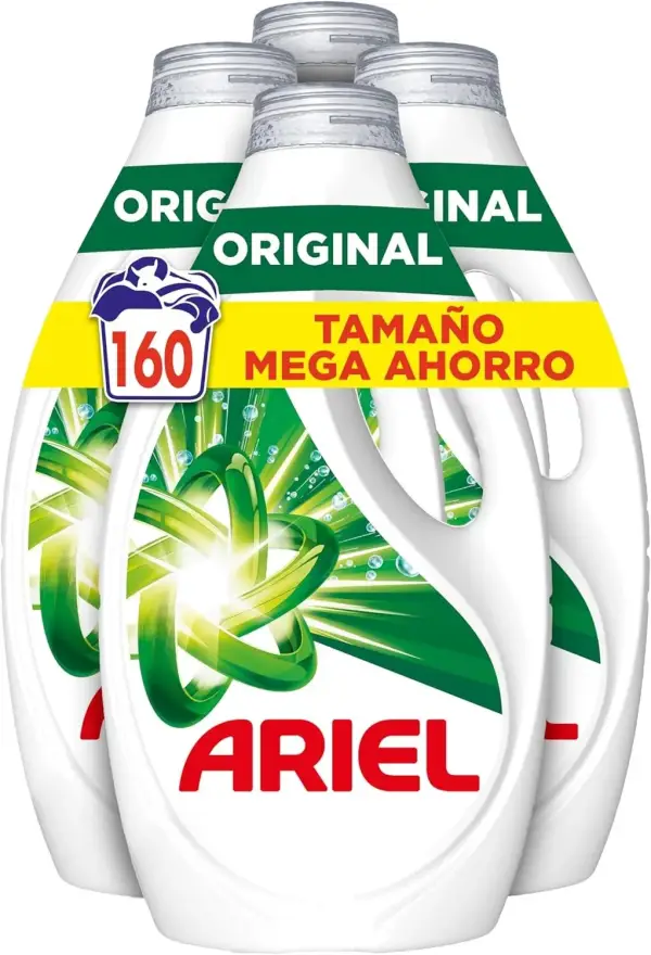 160 Lavados (4x40) Ariel Detergente Lavadora Liquido 160 Lavados (4x40) Ariel Detergente Lavadora Liquido