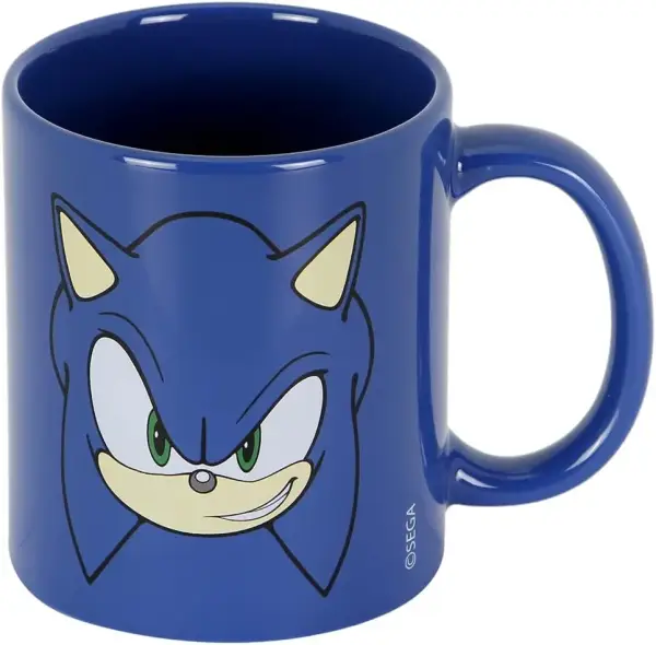 Taza Azul Sega Sonic Face Taza Azul Sega Sonic Face