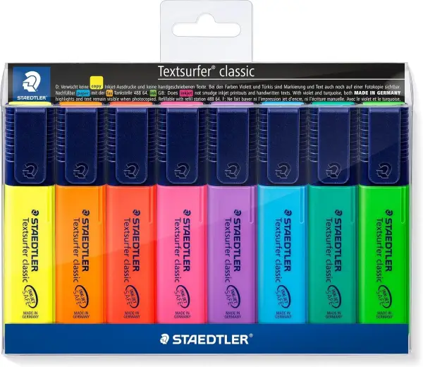 8 Marcadores fluorescentes Staedtler 8 Marcadores fluorescentes Staedtler