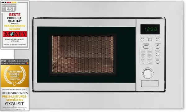 Exquisit Microondas de Encastre 20L 800W Grill Exquisit Microondas de Encastre 20L 800W Grill