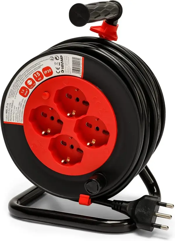 Alargador eléctrico Velamp Reel-It-15 de 15 metros Alargador eléctrico Velamp Reel-It-15 de 15 metros