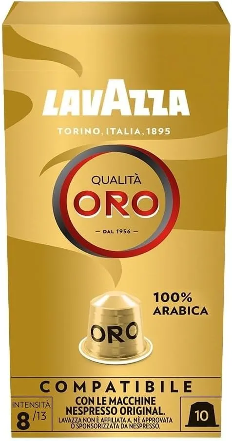 10 Cápsulas Lavazza Qualità Oro Compatibility Nespresso 10 Cápsulas Lavazza Qualità Oro Compatibility Nespresso