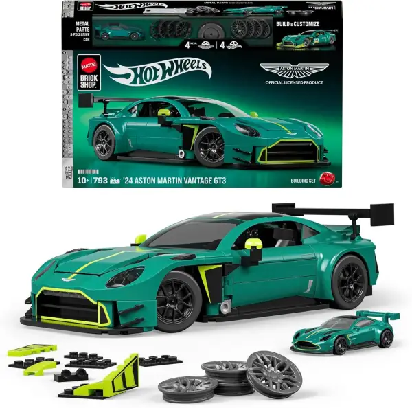 Hot Wheels Aston Martin Vantage GT3 Mattel Brick Shop Hot Wheels Aston Martin Vantage GT3 Mattel Brick Shop