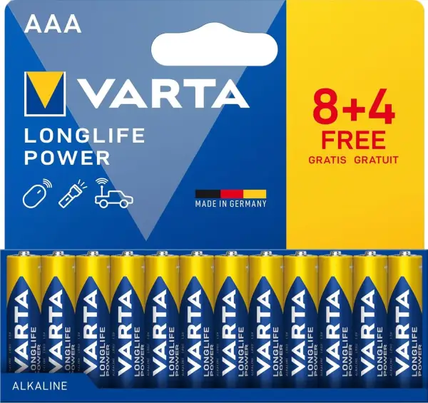 12 Pilas AAA VARTA Longlife Power 1,5V 12 Pilas AAA VARTA Longlife Power 1,5V