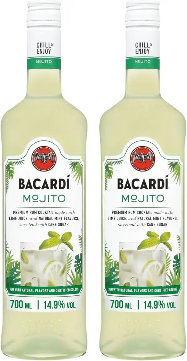 2x 700ml Bacardí Mojito PreMezclado 2x 700ml Bacardí Mojito PreMezclado