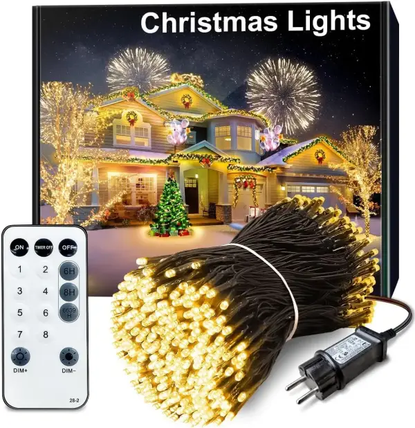 Luces Navidad 35M 300 LED Blanco Cálido Luces Navidad 35M 300 LED Blanco Cálido
