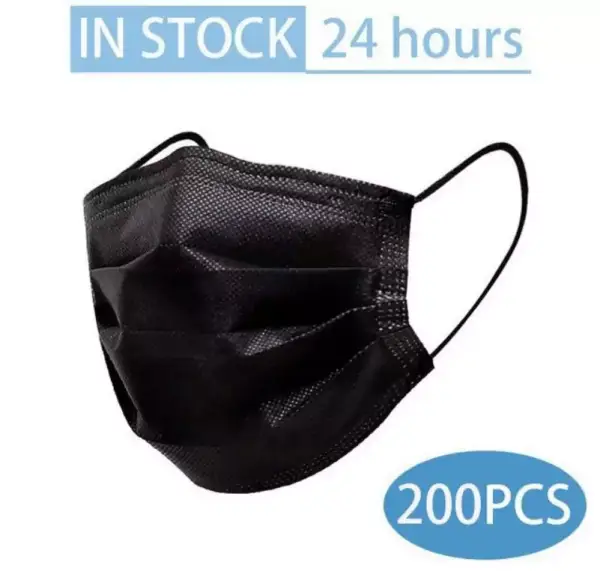 Pack 200 Mascarillas faciales desechables de 3 capas Pack 200 Mascarillas faciales desechables de 3 capas