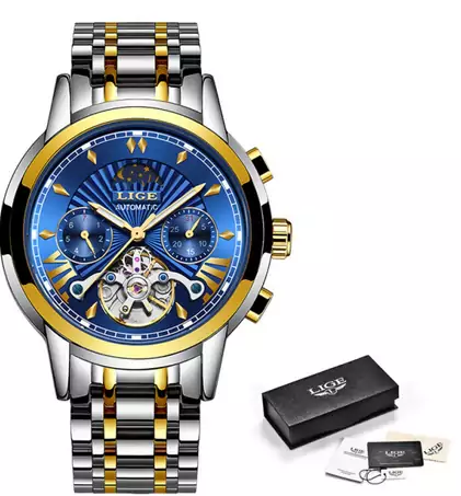 LIGE Reloj de pulsera para hombre LIGE Reloj de pulsera para hombre