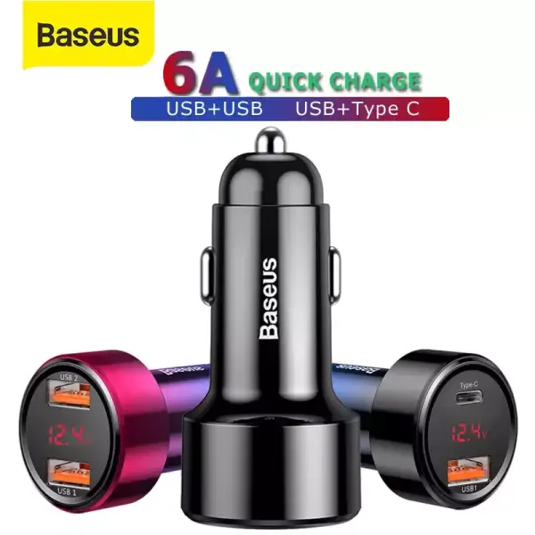 Cargador de Coche Baseus 45W QC3.0 Cargador de Coche Baseus 45W QC3.0