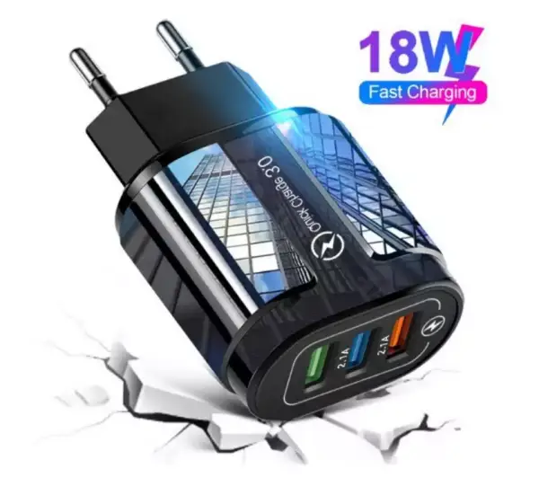 Cargador 3 Puertos USB 3.0 18W Cargador 3 Puertos USB 3.0 18W