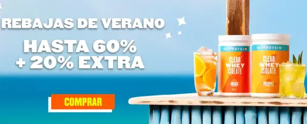 Hasta un 60% + un 20% de descuento extra en Myprotein Hasta un 60% + un 20% de descuento extra en Myprotein