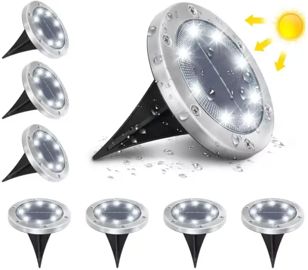 Pack 8 luces solares LED para jardín Pack 8 luces solares LED para jardín
