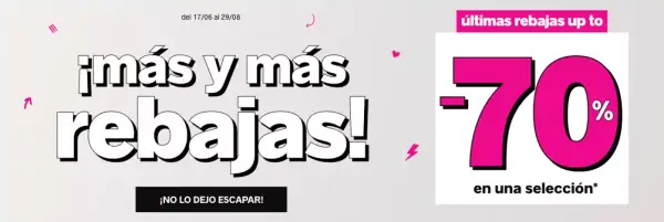 Hasta un 70% de descuento en ropa en Pimkie Hasta un 70% de descuento en ropa en Pimkie