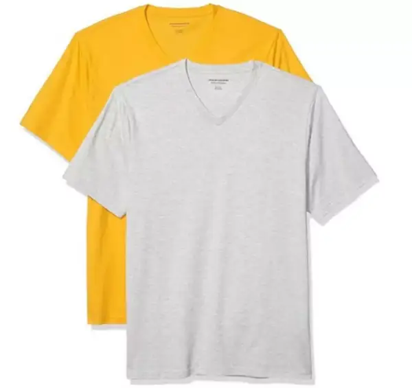 Camisetas de manga corta de cuello de pico 2 unidades Amazon Essentials Camisetas de manga corta de cuello de pico 2 unidades Amazon Essentials