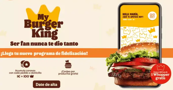 Whopper Gratis en Burger King Whopper Gratis en Burger King