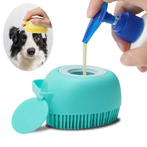Cepillo con champú para mascotas Cepillo con champú para mascotas