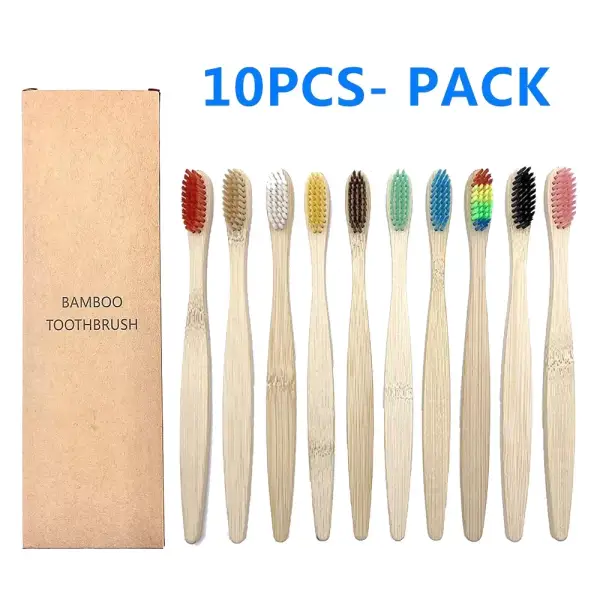 10 cepillos dientes bambu 10 cepillos dientes bambu