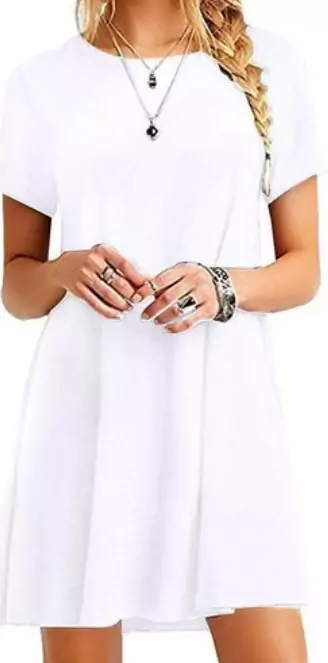 Vestido de verano de manga corta para mujer Vestido de verano de manga corta para mujer
