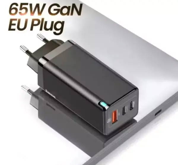 Cargador QC Baseus 65W GaN Cargador QC Baseus 65W GaN