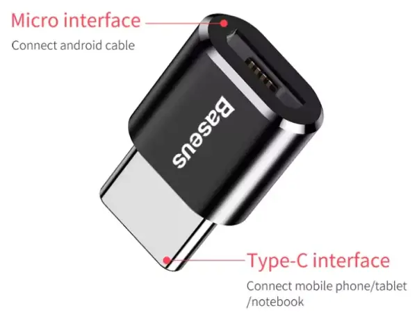 Adaptador Micro USB a Tipo C Baseus Adaptador Micro USB a Tipo C Baseus