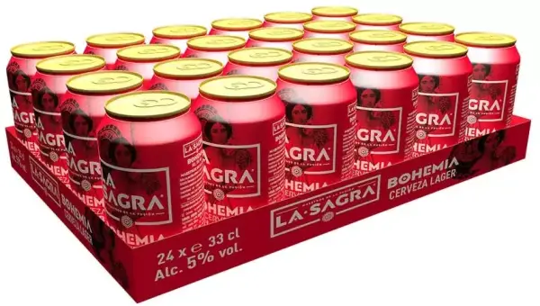 24x330 ml latas Cerveza Lager estilo Pilsener La Sagra Bohemia 24x330 ml latas Cerveza Lager estilo Pilsener La Sagra Bohemia