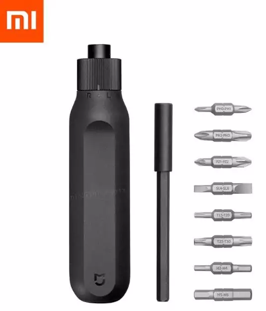 Destornillador de Carraca Xiaomi + 8 Puntas dobles Destornillador de Carraca Xiaomi + 8 Puntas dobles
